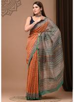 Chanderi Silk Multi Color Traditional Wear Printed Saree